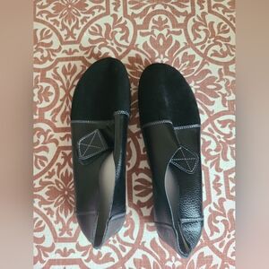 Leather and Suede slip on Dance shoes